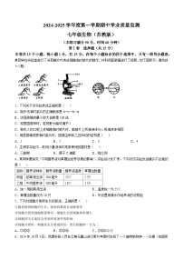 山西省长治市沁县多校联考2024-2025学年七年级上学期期中生物试题