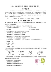山西省阳泉市盂县2024-2025学年七年级上学期期中考试生物试题