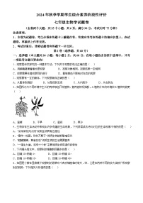 云南省昭通市昭阳区2024-2025学年七年级上学期期中生物试题