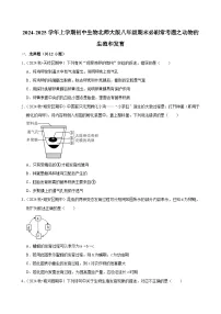 2024-2025学年初中生物（北师大版）八年级上册期末必刷常考题：动物的生殖和发育