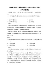 2024-2025学年山东省滨州市无棣县名校联考七年级(上)10月月考生物试卷(解析版)