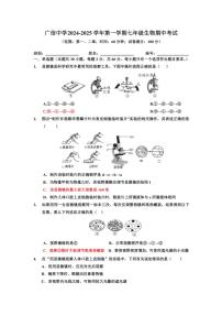 广东省肇庆市封开县广信中学2024～2025学年七年级(上)期中生物试卷(含答案)