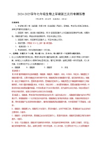 七年级生物第三次月考卷（沪教版2024，第一章~第四章）2024+2025学年初中上学期第三次月考.zip