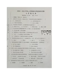 福建省三明市宁化县2024-2025学年七年级上学期期中考试生物试题