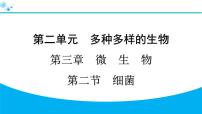 人教版（2024）七年级上册（2024）第二单元 多种多样的生物第三章 微生物第二节 细菌习题ppt课件