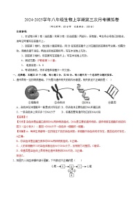 八年级生物第三次月考卷（沪教版2024，第一章~第二章）2024-2025学年初中上学期第三次月考.zip