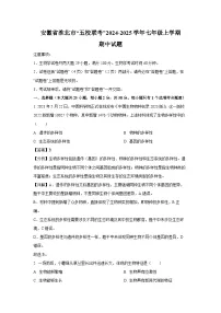 2024~2025学年安徽省淮北市“五校联考”七年级(上)期中生物试卷(解析版)