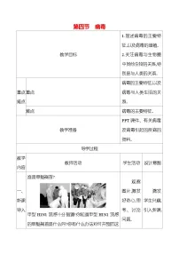 初中生物人教版（2024）七年级上册（2024）第四节 病毒表格教学设计