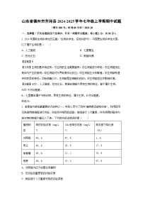 2024-2025学年山东省德州市齐河县七年级(上)期中生物试卷(解析版)