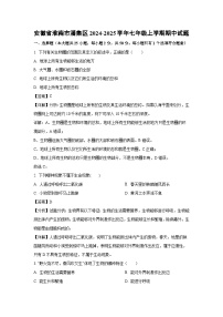 2024-2025学年安徽省淮南市潘集区七年级(上)期中生物试卷(解析版)