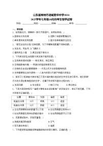 山东省潍坊市诸城繁华中学2024-2025学年七年级10月月考生物学试卷(含答案)