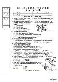辽宁省鞍山市岫岩满族自治县2024-2025学年八年级上学期12月月考生物试题
