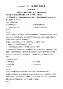 辽宁省阜新市细河区2024-2025学年七年级上学期期中生物学试题（解析版）-A4