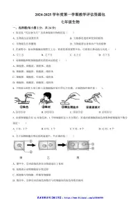 2024～2025学年甘肃省定西市渭源县七年级(上)11月月考生物试卷(含答案)