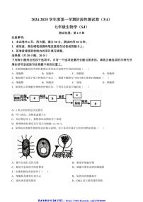 2024～2025学年河南省平顶山市等2地七年级(上)12月月考生物试卷(含答案)