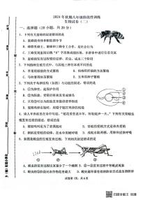 河南省南阳市镇平县2024-2025学年八年级上学期12月月考生物试题