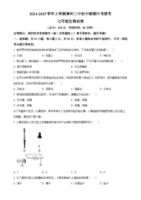 福建省漳州市第三中学2024-2025学年七年级上学期期中生物试题（原卷版）-A4