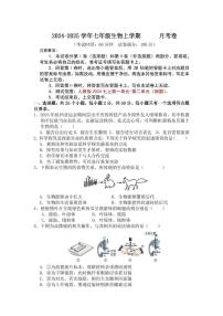 福建省宁德第一中学2024-2025学年七年级上学期月考生物试题