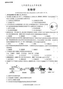 湖南省长沙市长沙县2024-2025学年七年级上学期1月期末生物试题