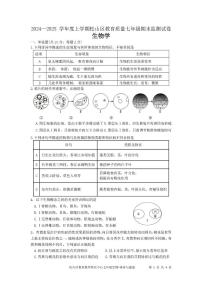 内蒙古赤峰市松山区2024-2025学年七年级上学期1月期末生物试题