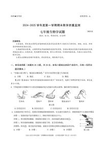 广东省深圳市南山区2024-2025学年七年级上学期期末生物试卷