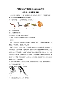 2023~2024学年内蒙古包头市昆都仑区八年级上学期期末生物试卷（解析版）