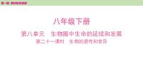 2025年中考知识整理八年级生物下册 第二十一课时　生物的遗传和变异课件PPT