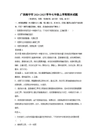 2024-2025学年广西南宁市七年级上学期期末生物试卷（解析版）