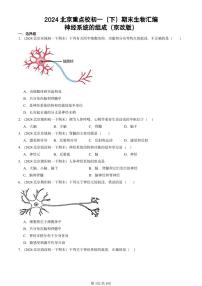 2024北京重点校初一（下）期末真题生物汇编：神经系统的组成（京改版）