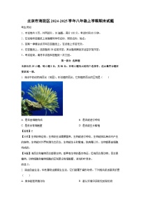 2024-2025学年北京市海淀区八年级上学期期末生物试卷（解析版）
