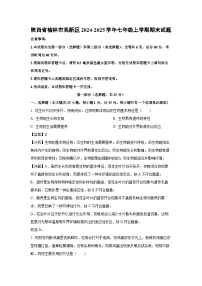 陕西省榆林市高新区2024-2025学年七年级(上)期末生物试卷（解析版）