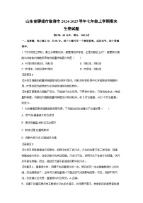 山东省聊城市临清市2024-2025学年七年级上学期期末生物生物试卷（解析版）