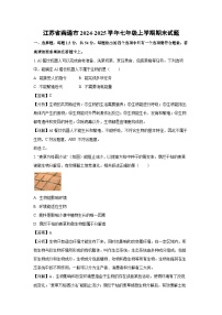 江苏省南通市2024-2025学年七年级上学期期末生物试卷（解析版）