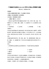 2024~2025学年广西桂林市龙胜县七年级上学期期中生物试卷（解析版）