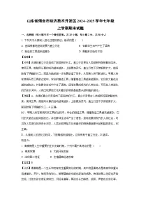 2024~2025学年山东省烟台市经济技术开发区七年级上学期期末生物试卷（解析版）