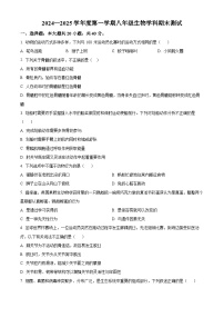 安徽省淮南市东部地区2024-2025学年八年级上学期期末生物试题（原卷版+解析版）