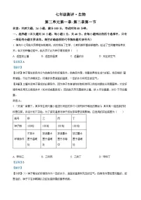 安徽省蚌埠市2024-2025学年七年级下学期第一次月考 生物试题（含解析）