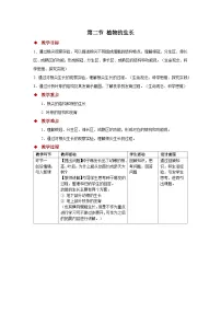 苏教版（2024）七年级下册（2024）植物的生长教案