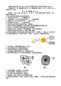 2024—2025年济南天桥区泺口实验学校第二学期八年级生物期中考试试题（含答案）