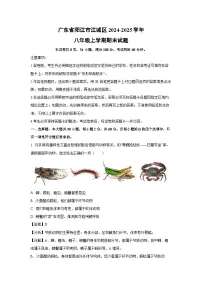 广东省阳江市江城区2024-2025学年八年级上学期期末生物试卷（解析版）