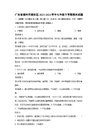 广东省潮州市潮安区2023-2024学年七年级下学期期末生物试题（解析版）