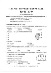 贵州省六盘水市2024-2025学年七年级下学期期中生物试题及答案
