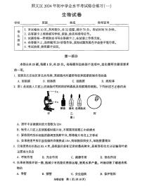 2024北京顺义初二一模生物试卷