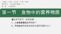 初中生物人教版（2024）七年级下册（2024）食物中的营养物质图片ppt课件