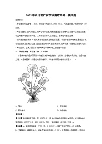 2025年四川省广安市华蓥市中考一模生物试题（解析版）