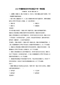 2025年福建省泉州市泉港区中考一模生物试题（解析版）