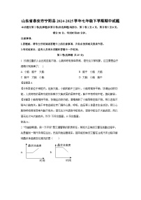 山东省泰安市宁阳县2024-2025学年七年级下学期期中生物试卷（解析版）