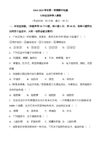 河南省周口市沈丘县2024-2025学年七年级上学期期中 生物学试题