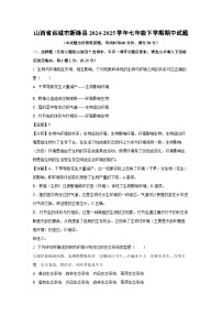 山西省运城市新绛县2024-2025学年七年级下学期期中生物试卷（解析版）