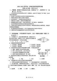江苏省南京市江宁区竹山中学2024-2025学年七年级下学期5月份月考生物试题
